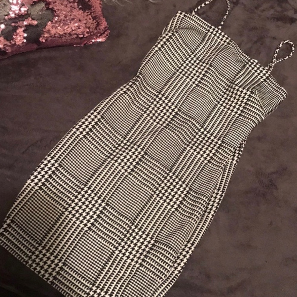 Houndstooth Mini Dress